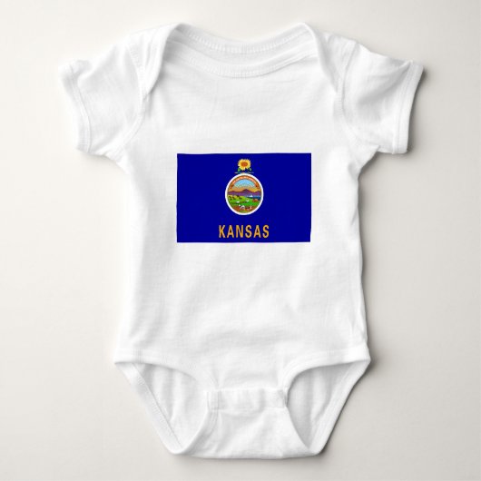 Staatsflagge Kansas Baby Strampler (Vorderseite)