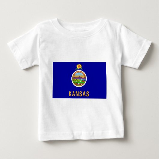Staatsflagge Kansas Baby T-shirt (Vorderseite)