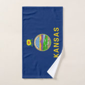 Staatsflagge Kansas Badhandtuch Set (Handtuch)
