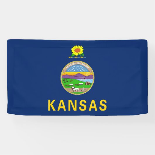 Staatsflagge Kansas Banner (Horizontal)
