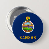 Staatsflagge Kansas Button (Vorne & Hinten)