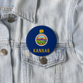 Staatsflagge Kansas Button