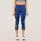 Staatsflagge Kansas Capri Leggings (Vorderseite)