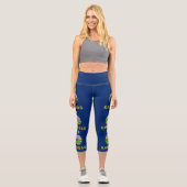 Staatsflagge Kansas Capri Leggings (Vorderseite)