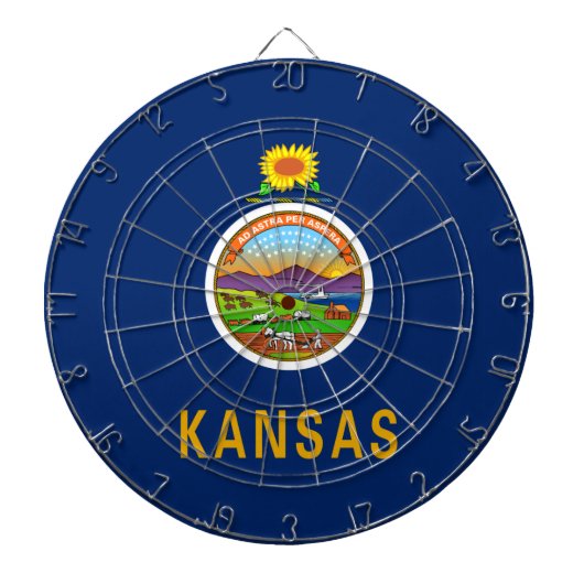 Staatsflagge Kansas Dartscheibe (vorne)