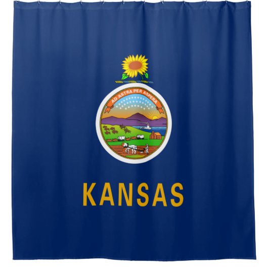 Staatsflagge Kansas Duschvorhang (Vorderseite)