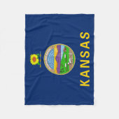 Staatsflagge Kansas Fleecedecke (Vorderseite)
