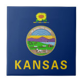Staatsflagge Kansas Fliese (Vorderseite)