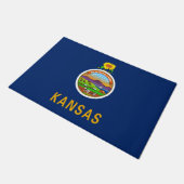 Staatsflagge Kansas Fußmatte (Schrägansicht)