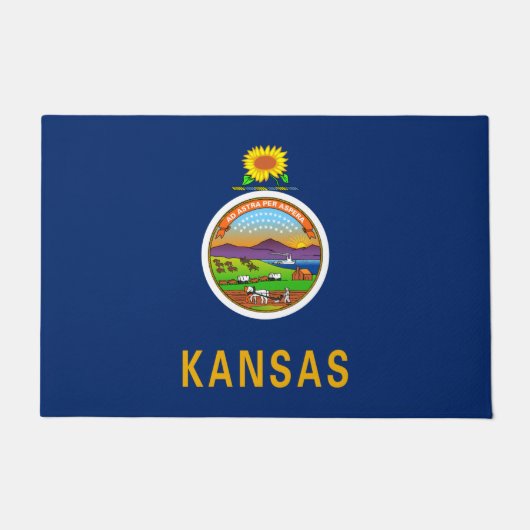 Staatsflagge Kansas Fußmatte (Vorderseite)