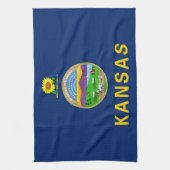 Staatsflagge Kansas Geschirrtuch (Vertikal)