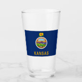 Staatsflagge Kansas Glas (Vorderseite)