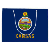 Staatsflagge Kansas Große Geschenktüte (Rückseite)