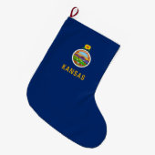 Staatsflagge Kansas Großer Weihnachtsstrumpf (Vorderansicht (hängend))