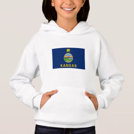 Staatsflagge Kansas Hoodie (Vorderseite)