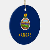 Staatsflagge Kansas Keramik Ornament (Rechts)