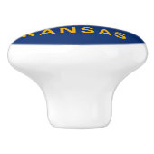 Staatsflagge Kansas Keramikknauf (Seitenansicht)