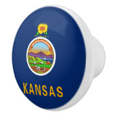 Staatsflagge Kansas Keramikknauf (Rechts)