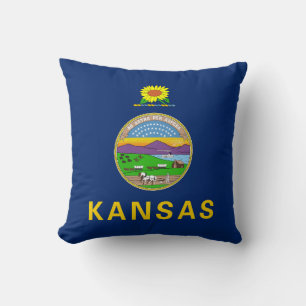 Staatsflagge Kansas Kissen