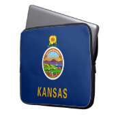 Staatsflagge Kansas Laptopschutzhülle (Vorderseite Links)