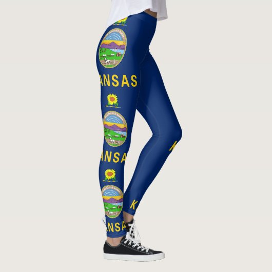 Staatsflagge Kansas Leggings (Rechts)