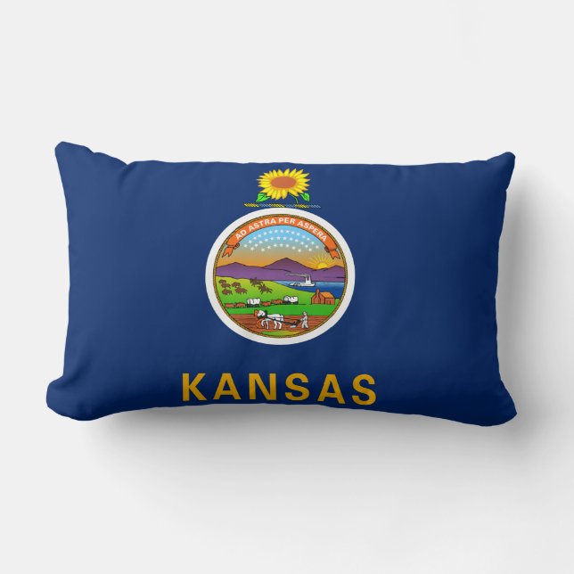 Staatsflagge Kansas Lendenkissen (Vorderseite)