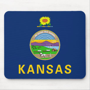 Staatsflagge Kansas Mousepad