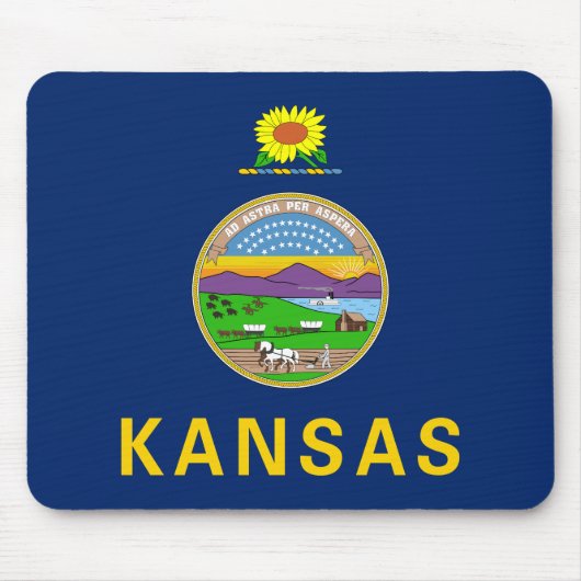 Staatsflagge Kansas Mousepad (Vorne)