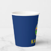 Staatsflagge Kansas Pappbecher (Vorderseite)