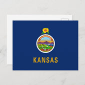 Staatsflagge Kansas Postkarte (Vorne/Hinten)