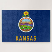 Staatsflagge Kansas Puzzle (Horizontal)