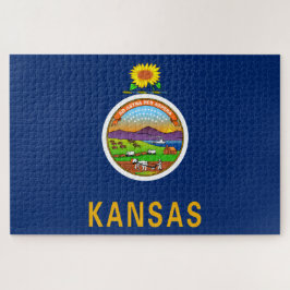 Staatsflagge Kansas Puzzle