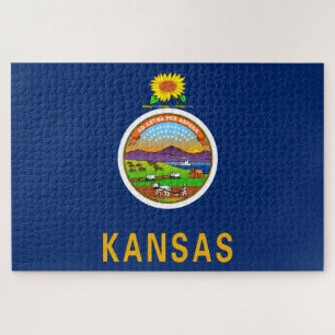 Staatsflagge Kansas Puzzle