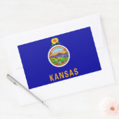 Staatsflagge Kansas Rechteckiger Aufkleber (Umschlag)