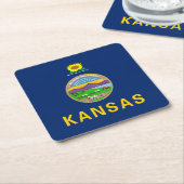 Staatsflagge Kansas Rechteckiger Pappuntersetzer (angewinkelt)