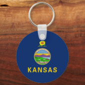Staatsflagge Kansas Schlüsselanhänger (Vorderseite)