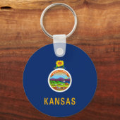 Staatsflagge Kansas Schlüsselanhänger (Vorderseite)