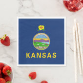 Staatsflagge Kansas Serviette (Beispiel)