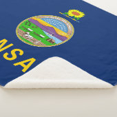 Staatsflagge Kansas Sherpadecke (3/4)