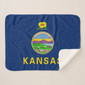 Staatsflagge Kansas Sherpadecke (Vorderseite (Horizontal))