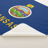 Staatsflagge Kansas Sherpadecke (3/4)