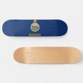 Staatsflagge Kansas Skateboard (Horizontal)