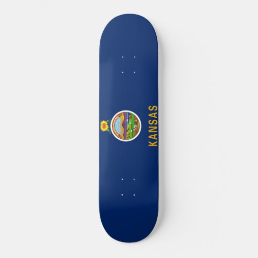 Staatsflagge Kansas Skateboard (Vorderseite)