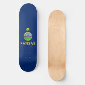 Staatsflagge Kansas Skateboard (Vorderseite)