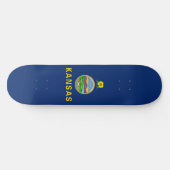 Staatsflagge Kansas Skateboard (Horizontal)