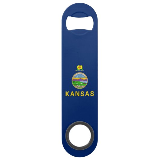 Staatsflagge Kansas Speed Flaschenöffner (Vorderseite)