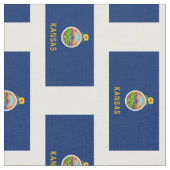 Staatsflagge Kansas Stoff (Nahaufnahme)