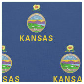 Staatsflagge Kansas Stoff (Nahaufnahme)