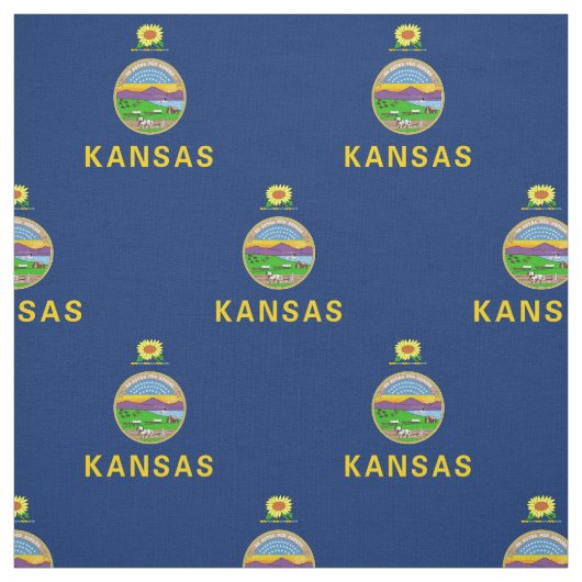 Staatsflagge Kansas Stoff (Muster)
