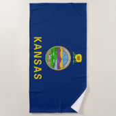Staatsflagge Kansas Strandtuch (Vorderseite)